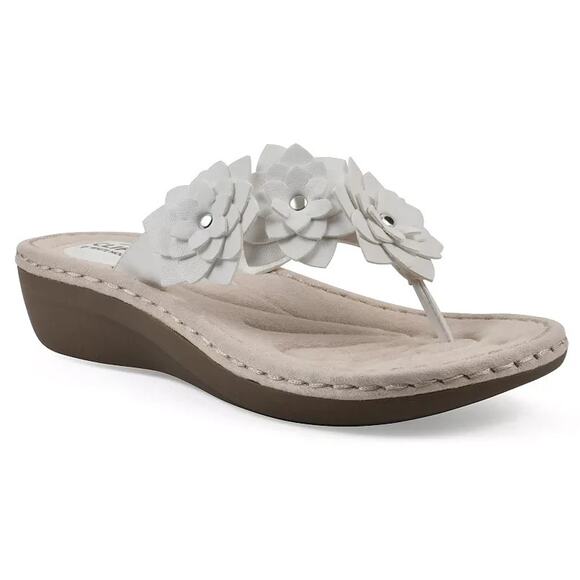 Content Floral Wedge Slip-on Sandals - Picture 1 of 6